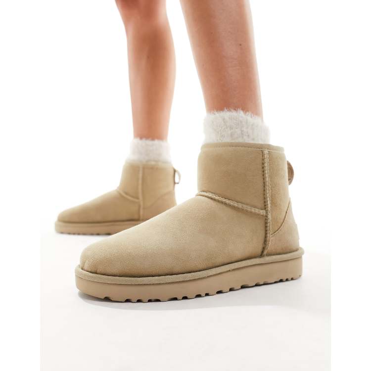 UGG Classic mini II boots in stone ASOS