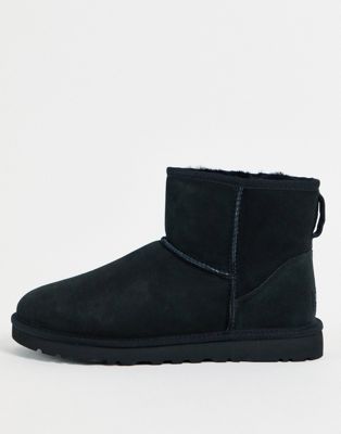 Ugg classic mini sheepskin boots in black