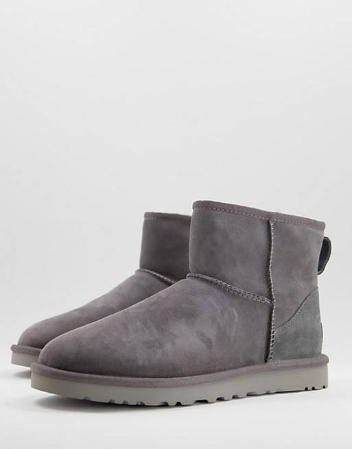 Ugg classic mini sheepskin boots in grey