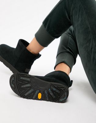 ugg classic mini waterproof boots black suede