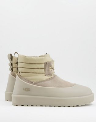 UGG classic mini with removable waterproof sole olive