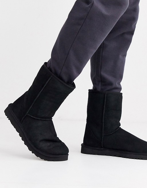 UGG Classic short boots in black suede