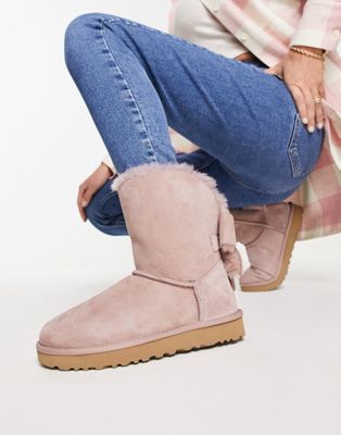 UGG Classic Short bow boots in blush