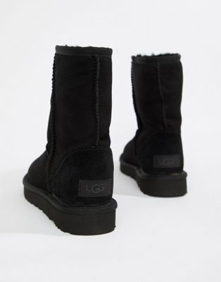 ugg classic short ii boots black suede
