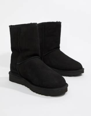 ugg classic short ii boots black suede