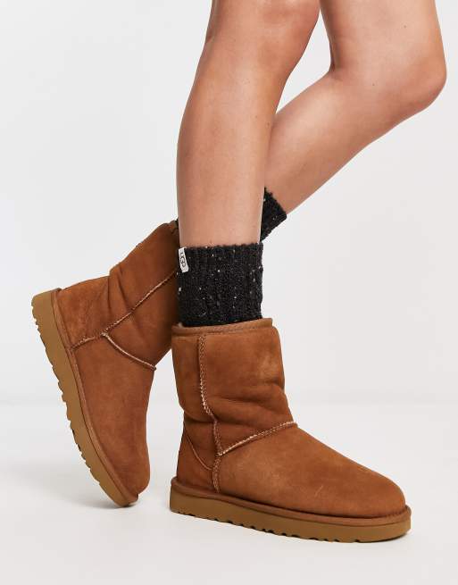 Ugg short chestnut hot sale classic ii boots