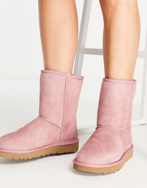 UGG Classic Short II boots in pink ASOS