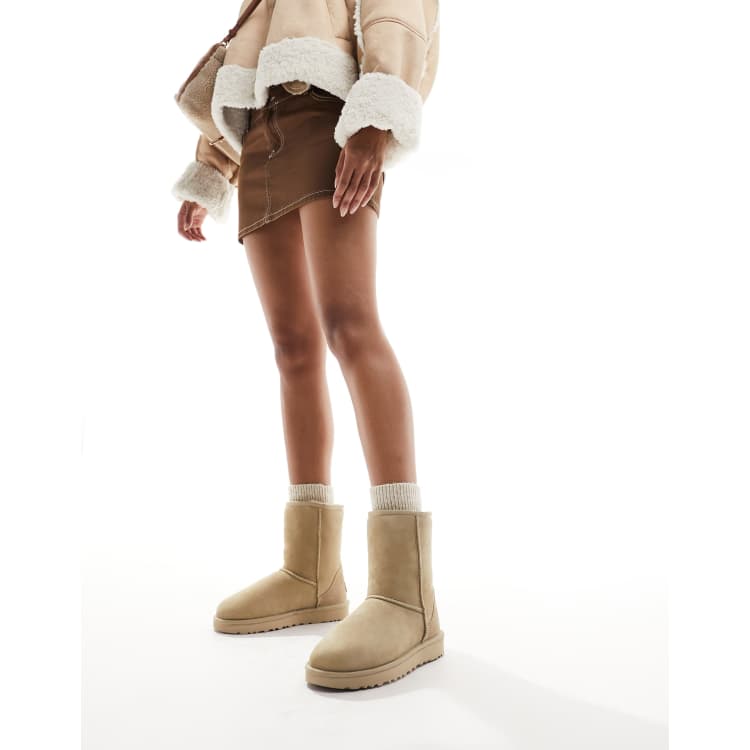 UGG Classic short II boots in stone ASOS