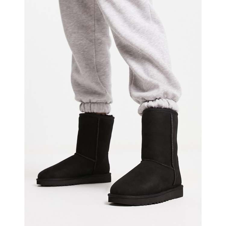 UGG CLASSIC SHORT II Noir - Livraison Gratuite