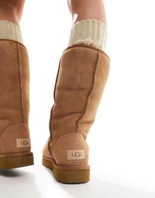 ugg leather boots chestnut