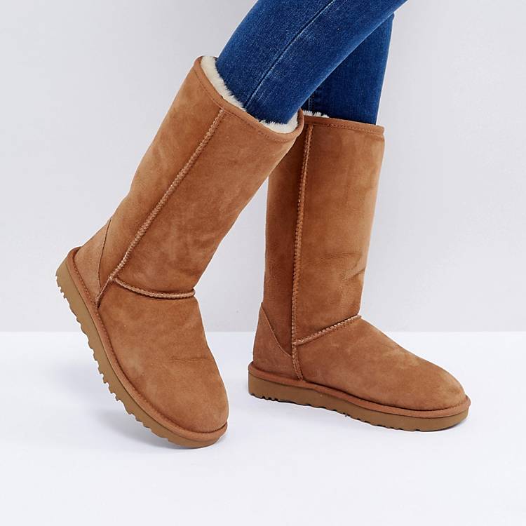 as smal Tien UGG classic tall II chestnut boots | ASOS