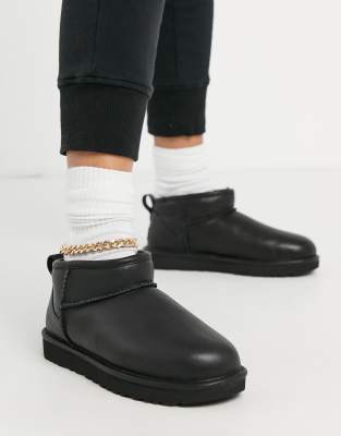 ugg classic mini leather black