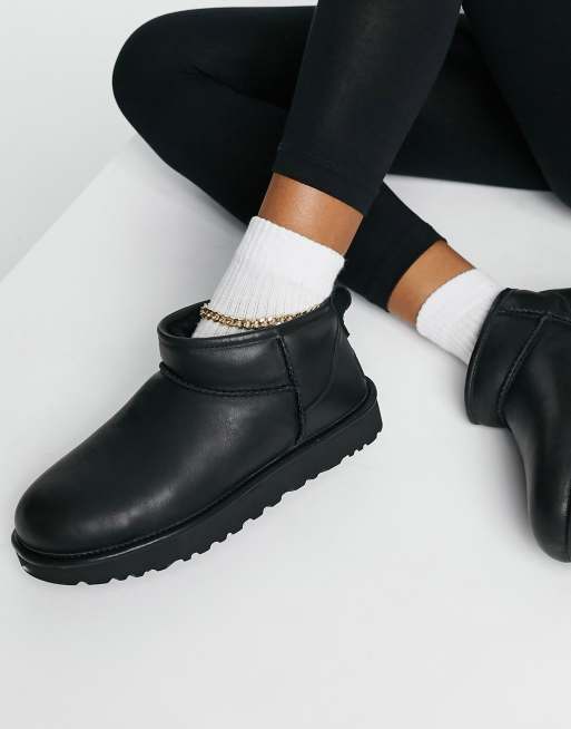 Ugg mini deals leather black