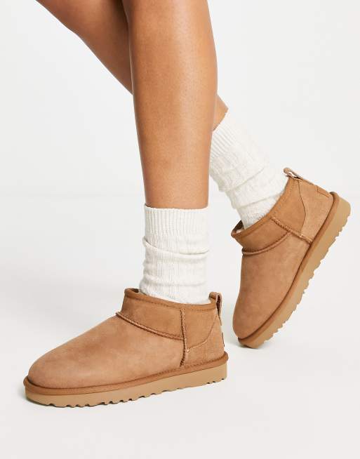 UGG Classic Ultra Mini ankle boots in chestnut