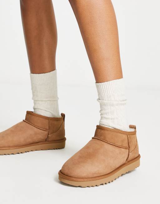 UGG Classic Ultra Mini ankle boots in chestnut