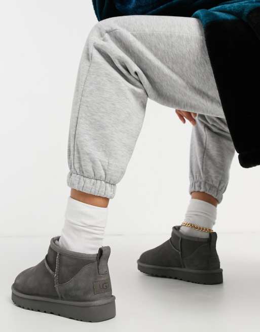 Ugg classic mini gris hot sale