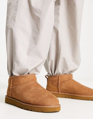 UGG Classic ultra mini boots in chestnut suede