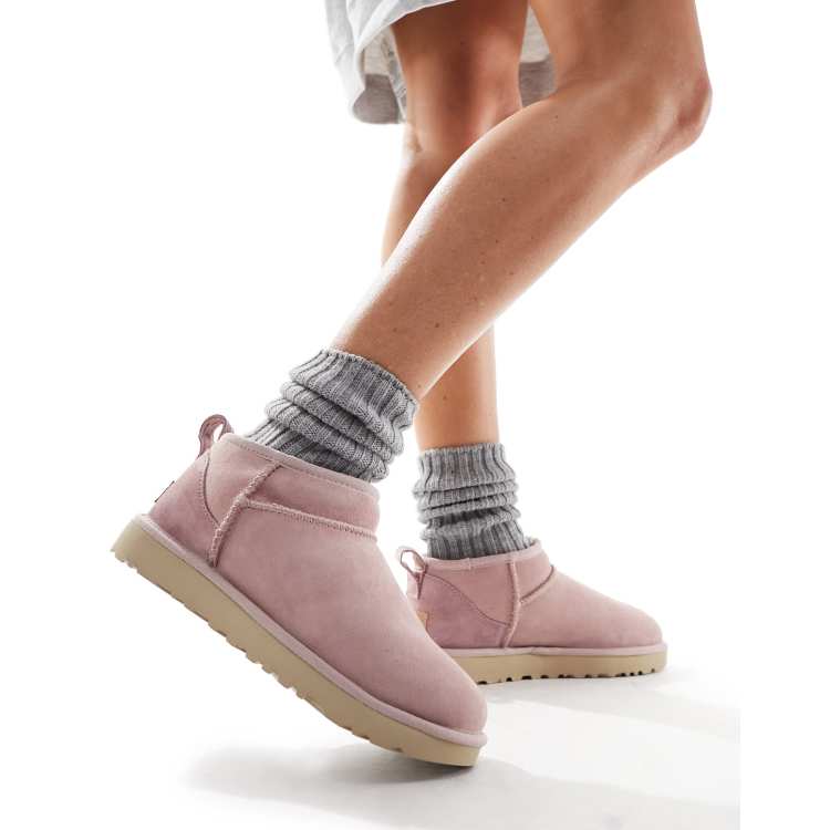 UGG Classic ultra mini boots in pink ASOS