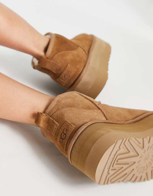 UGG classic ultra mini platform boots in chestnut ASOS