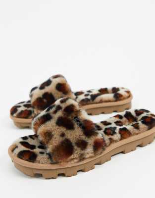 cozette leopard slide slippers