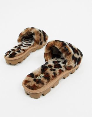 cozette leopard slide slippers