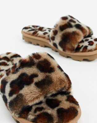 cozette leopard slide slippers