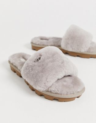 UGG Cozette slide slippers in oyster | ASOS