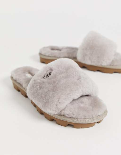 Women's cozette discount fur slide sandals