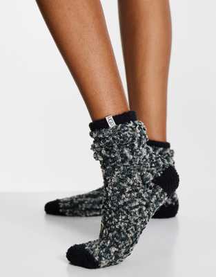 Ugg Cozy Chenille Sock In Black And Gray In Black