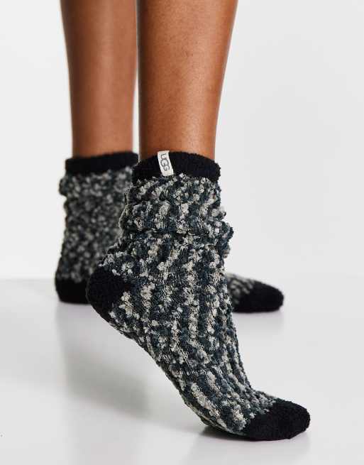 UGG Cozy chenille sock in black and gray