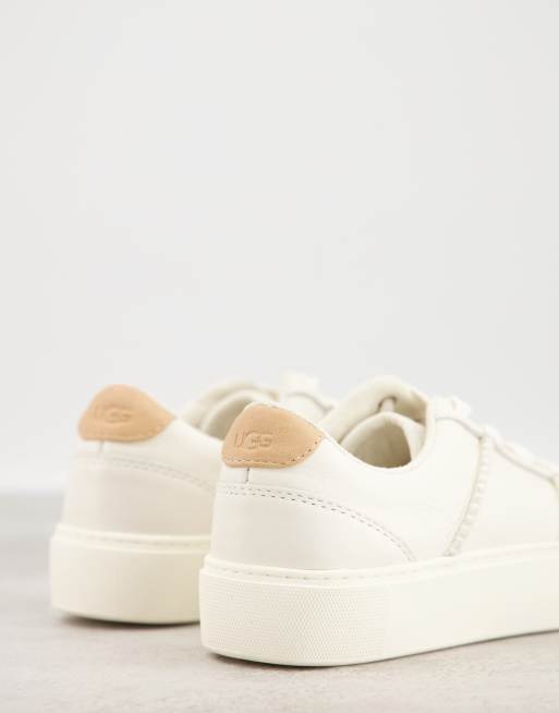 Ugg white 2025 leather sneaker