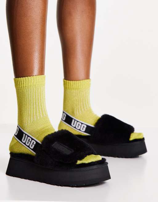 Ugg disco slide black new arrivals