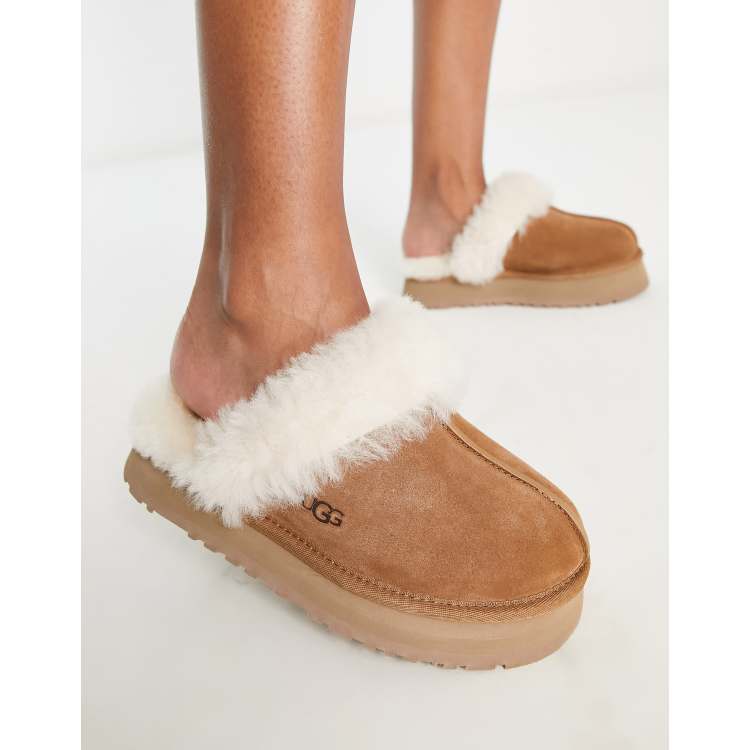 UGG Disquette slides in chestnut | ASOS