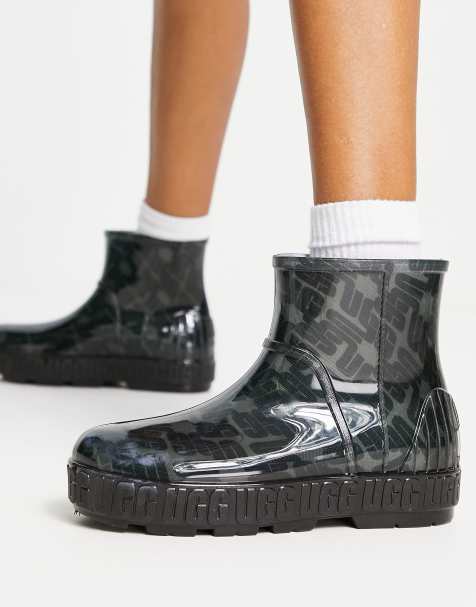 UGG Drizlita Graphic Monogram wellie boots in black - view 1