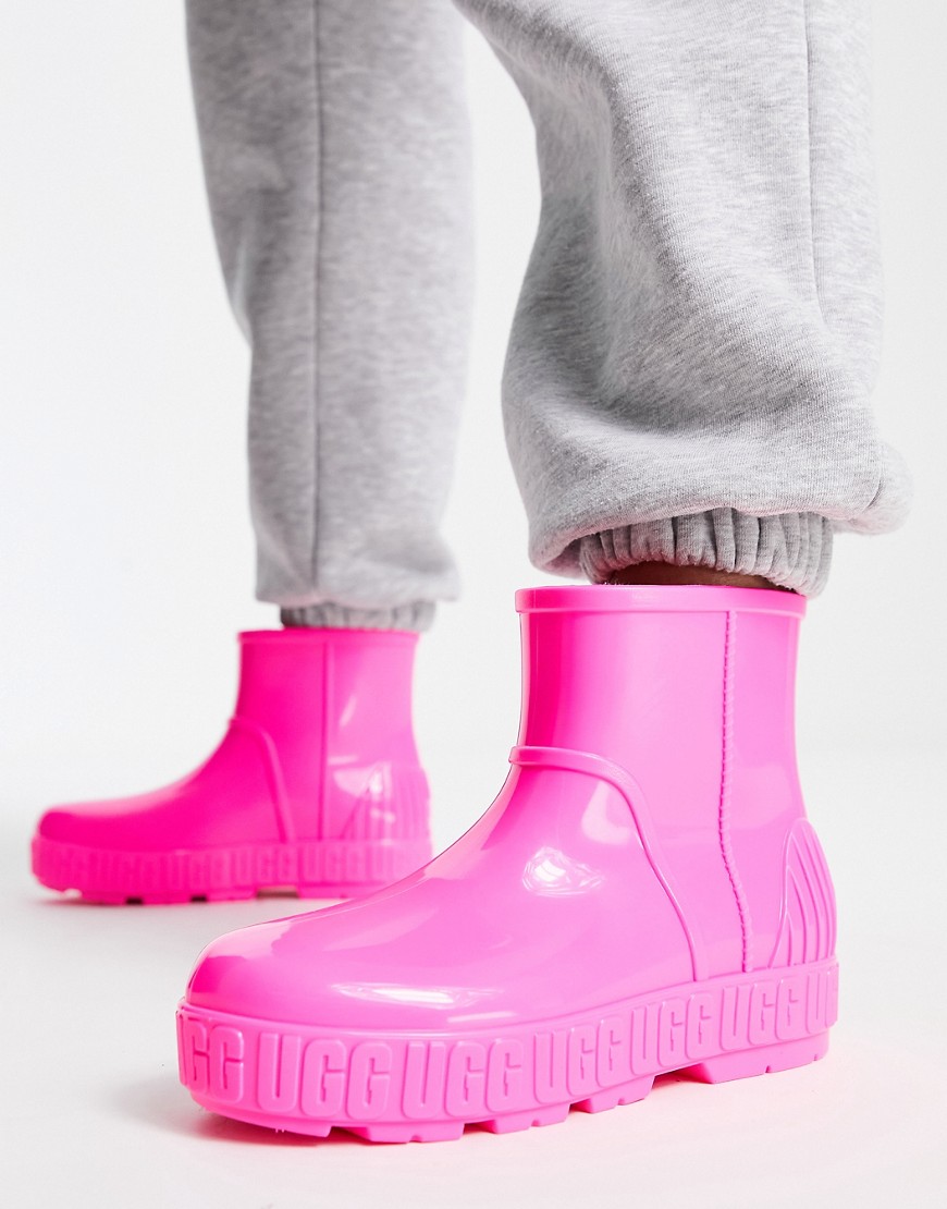 Ugg Drizlita Rain Boots With Shearling Insole In Pink