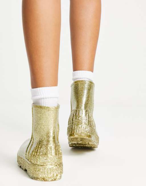 UGG - Drizlita - Regenlaarzen in glitter goud, 4 van 4