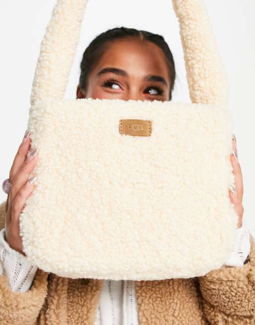 UGG - Edalene - Borsa da spalla in pile color crema