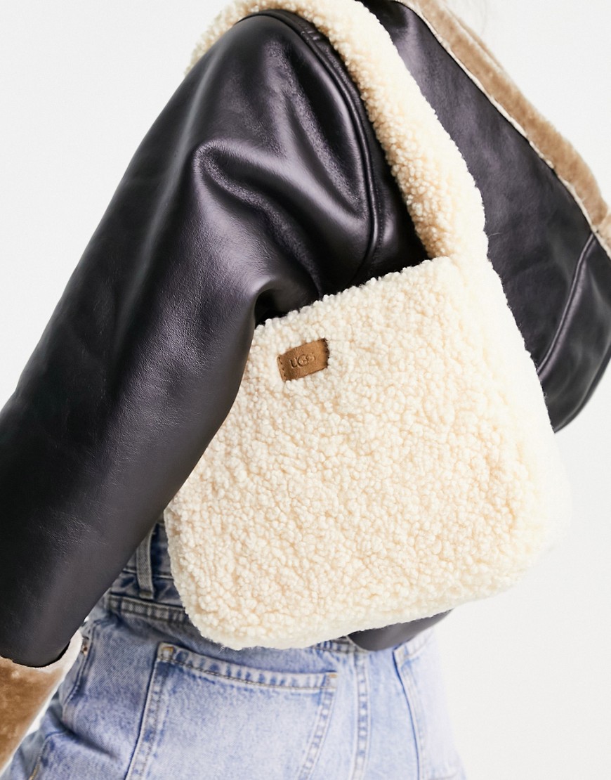 Ugg Edalene Sherpa Shoulder Bag In Cream-white