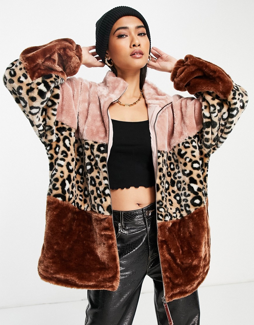 UGG Elaina faux fur jacket in multi