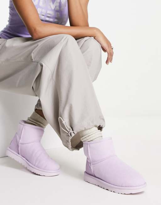 Ugg classic mini grey hot sale violet