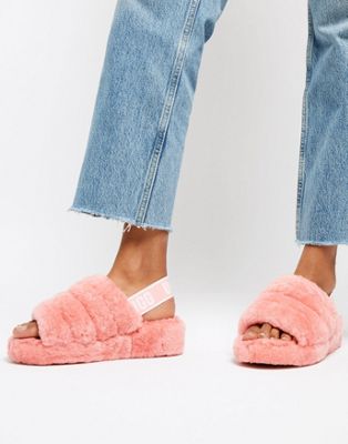 ugg pale pink fluff yeah slide slippers