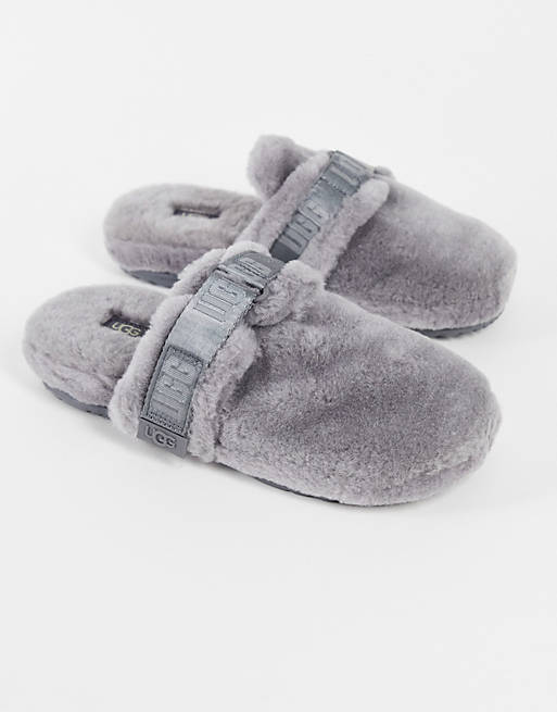 Ugg fluff it sheepskin slippers in grey