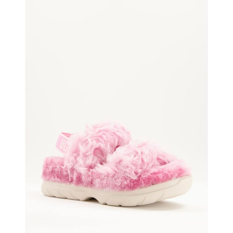 Ugg pink outlet fluffy slippers