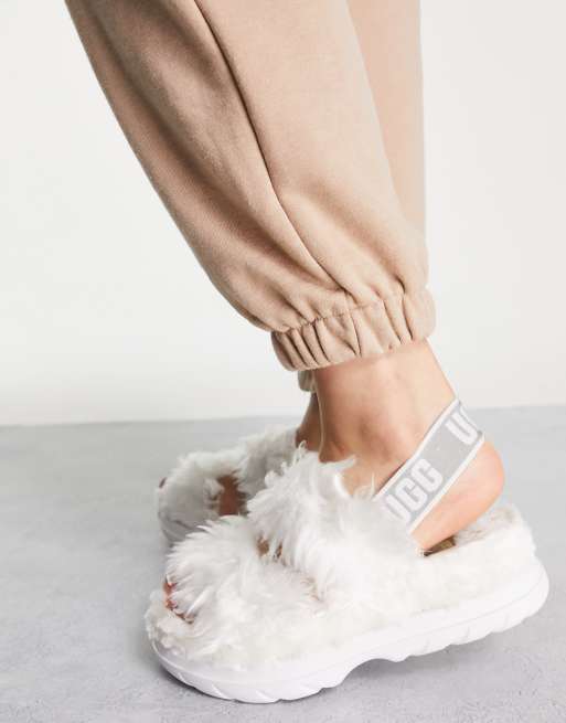 UGG Fluff Sugar sandals in white WHITE