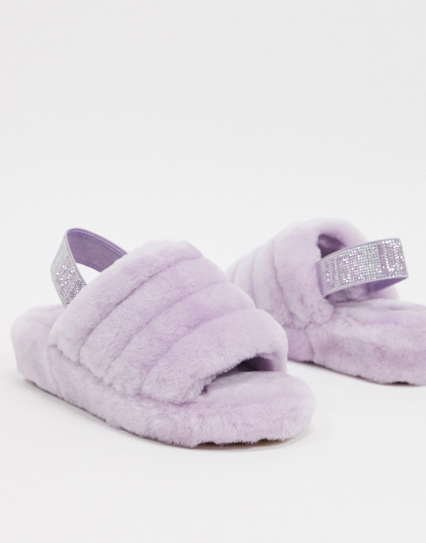 UGG Fluff Yeah Bling slide slippers in lilac-Purple