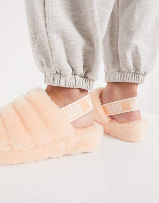 UGG chaussons - Fluff Yeah Slide K (Blanc) - Chaussons chez