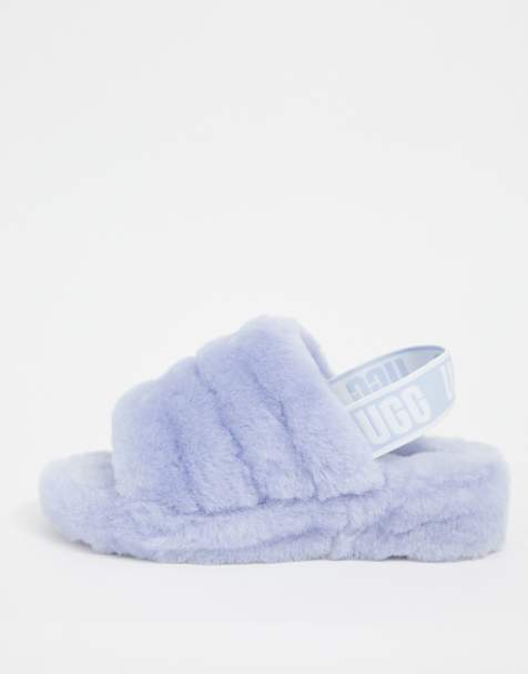 Ugg - Fluff Yeah - Chaussons duveteux style mules - Bleu
