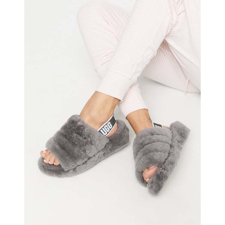 Ugg fluff yeah slide charcoal new arrivals