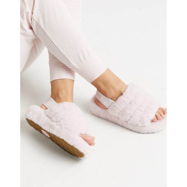 Ugg fluff yeah slide seashell sale pink