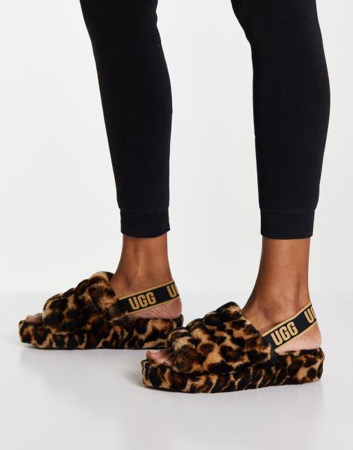 Ugg fluff yeah outlet slide leopard